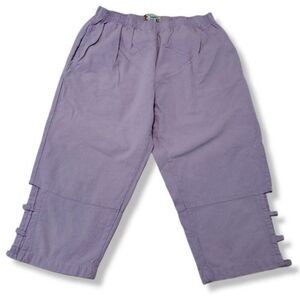 Jasmine K Pants Size Medium Crop Capris Capri Pants Casual Purple Lavender Color